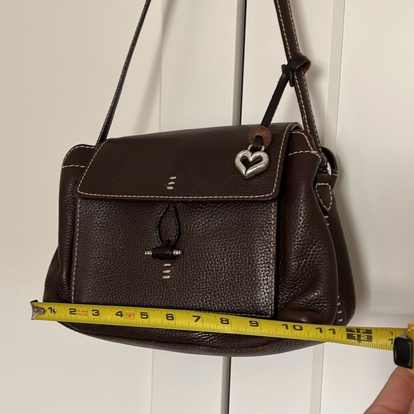 Vintage Brighton pebble leather bold stitch snap front purse - Picture 12 of 17